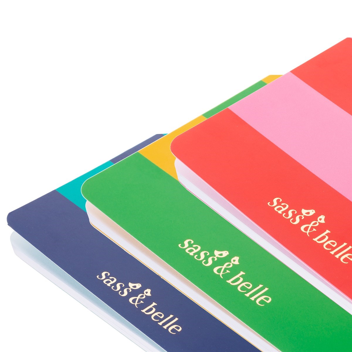 Sass & Belle Notebook - Bright Ideas Stripped A5 Notebooks