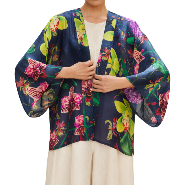 Powder Kimono Jacket - Exotic Evening - Ink