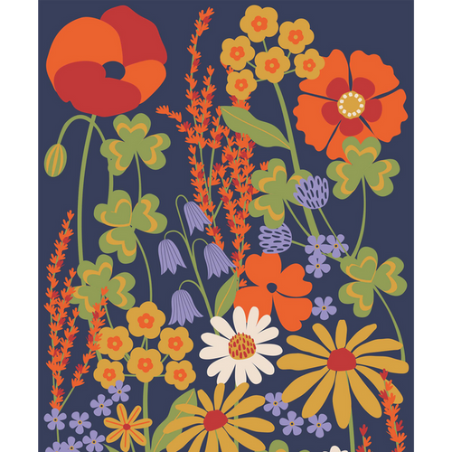 Powder Scarf - Print Nordic Meadow