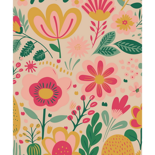 Powder Scarf - Print Pop Flower Posie