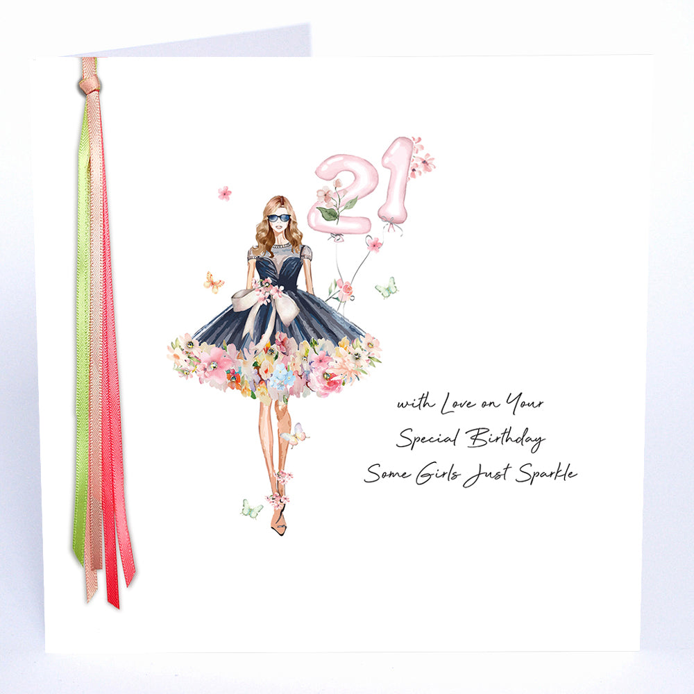 Luxury Extra Large Card - 21 Sparkle