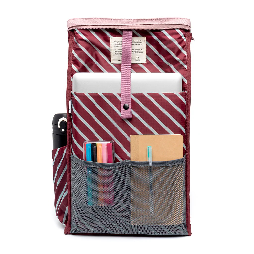 Lefrik Bag - Roll Top Mini - Stripes Mauve