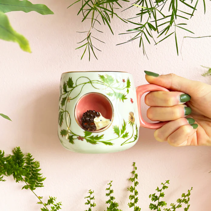 Disaster Designs Ceramics 3D Cup - Secret Garden Hedgehog