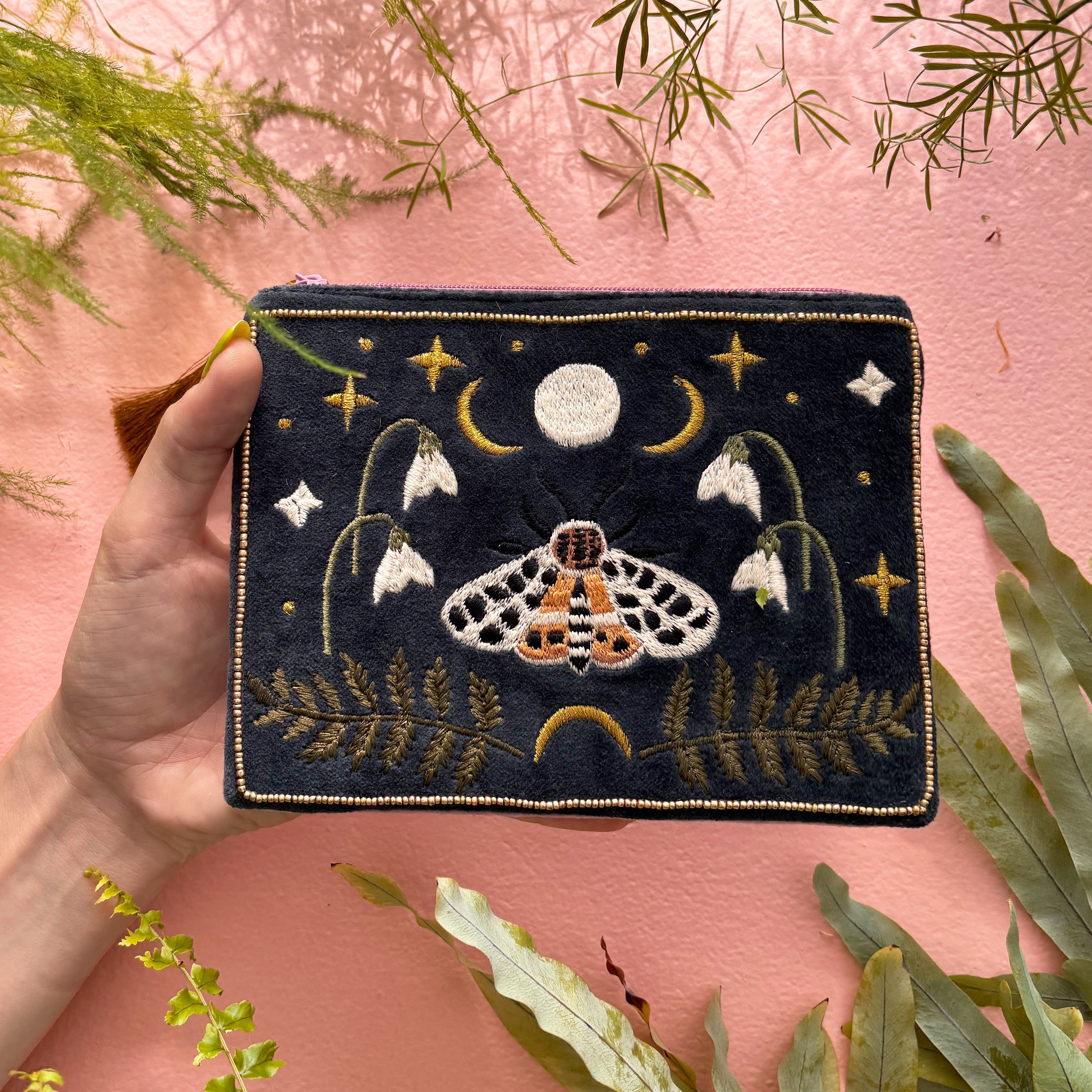 Disaster Designs Pouch - Secret Garden Moth
