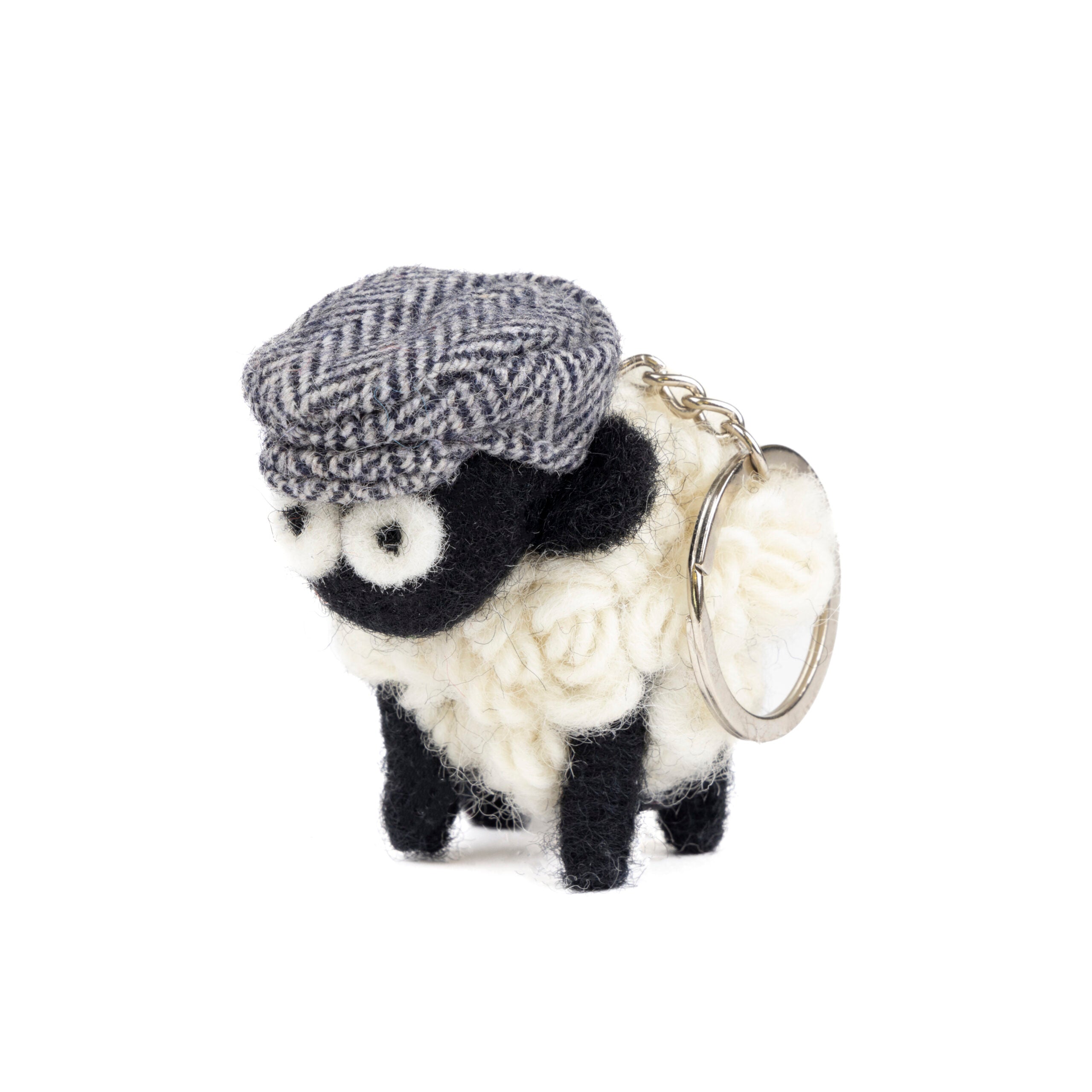 Erin Knitwear Keyring - Knitted Sheep with Flatcap