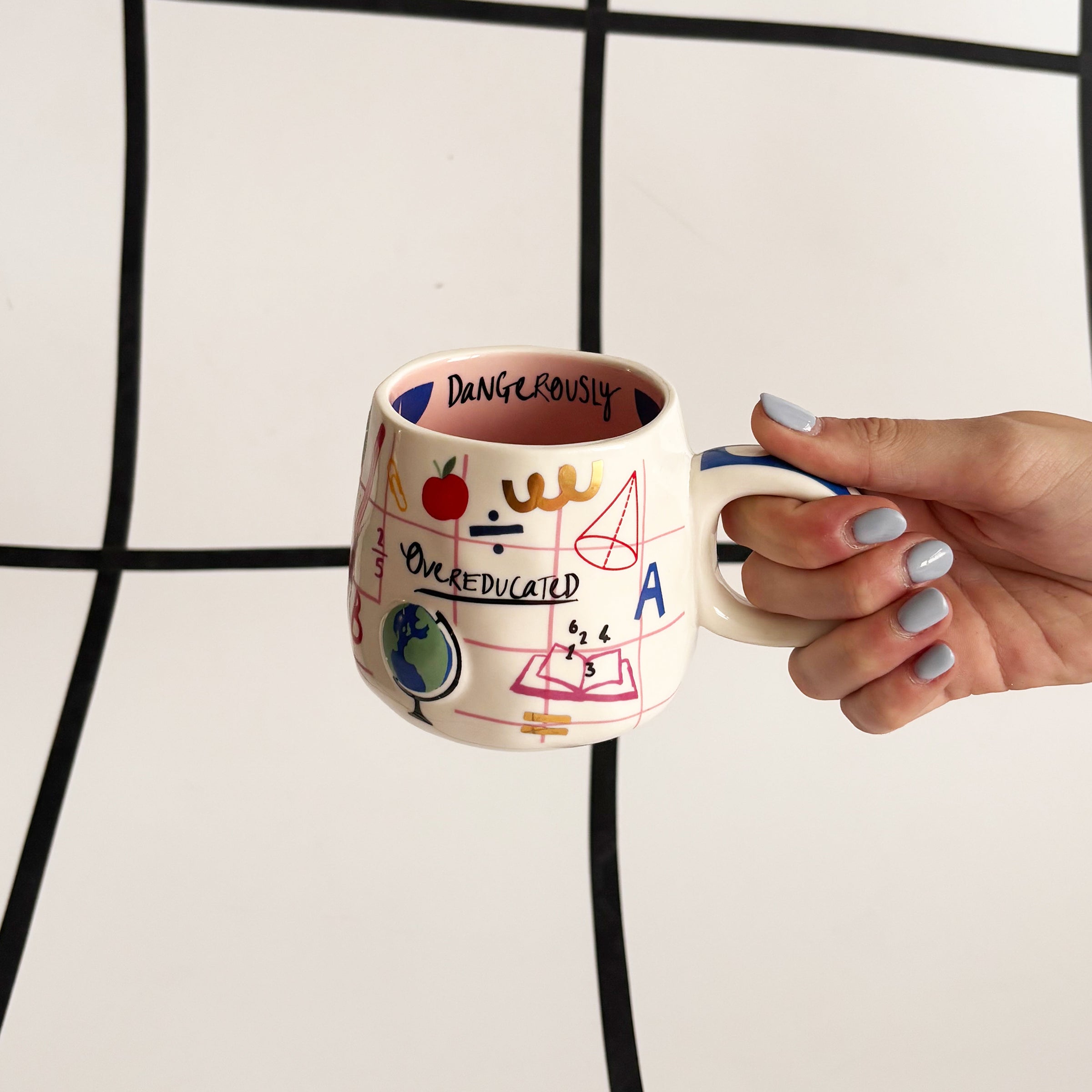 Disaster Designs Ceramics - Small Talk Dangerously Overeducated Cup