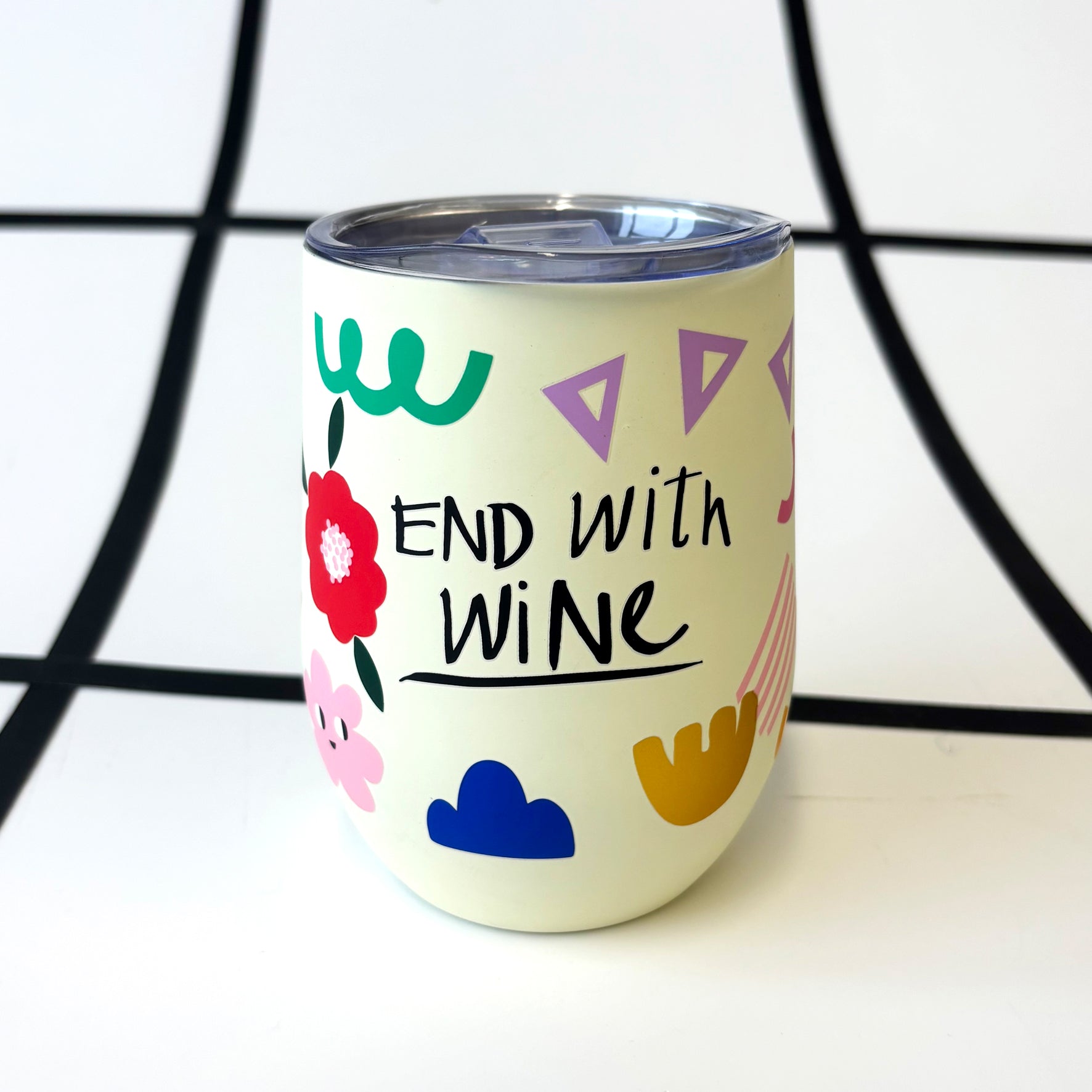Disaster Designs Eco Travel Mug - Small Talk 'Start with Coffee'