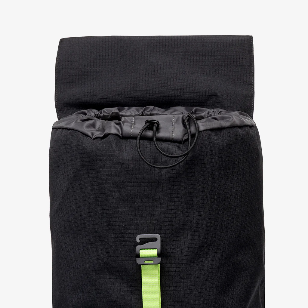 Lefrik Bag - Scout Backpack - Vandra Ripstop Black Lime