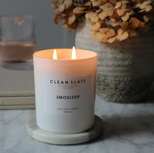 Clean Slate Candle - Smoulder – Amber + Santal