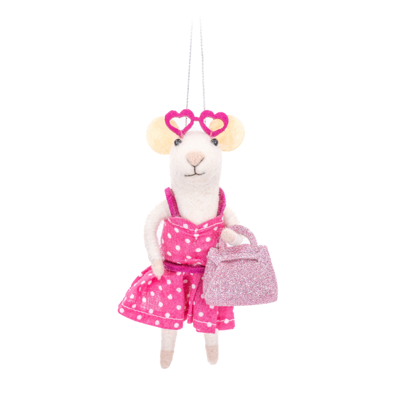 Sass & Belle Christmas Bauble - Felt Margot Mouse