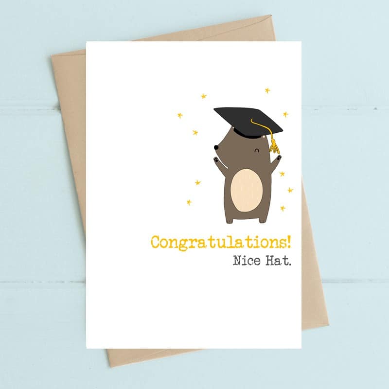 Dandelion Card - Nice Hat (Graduation)