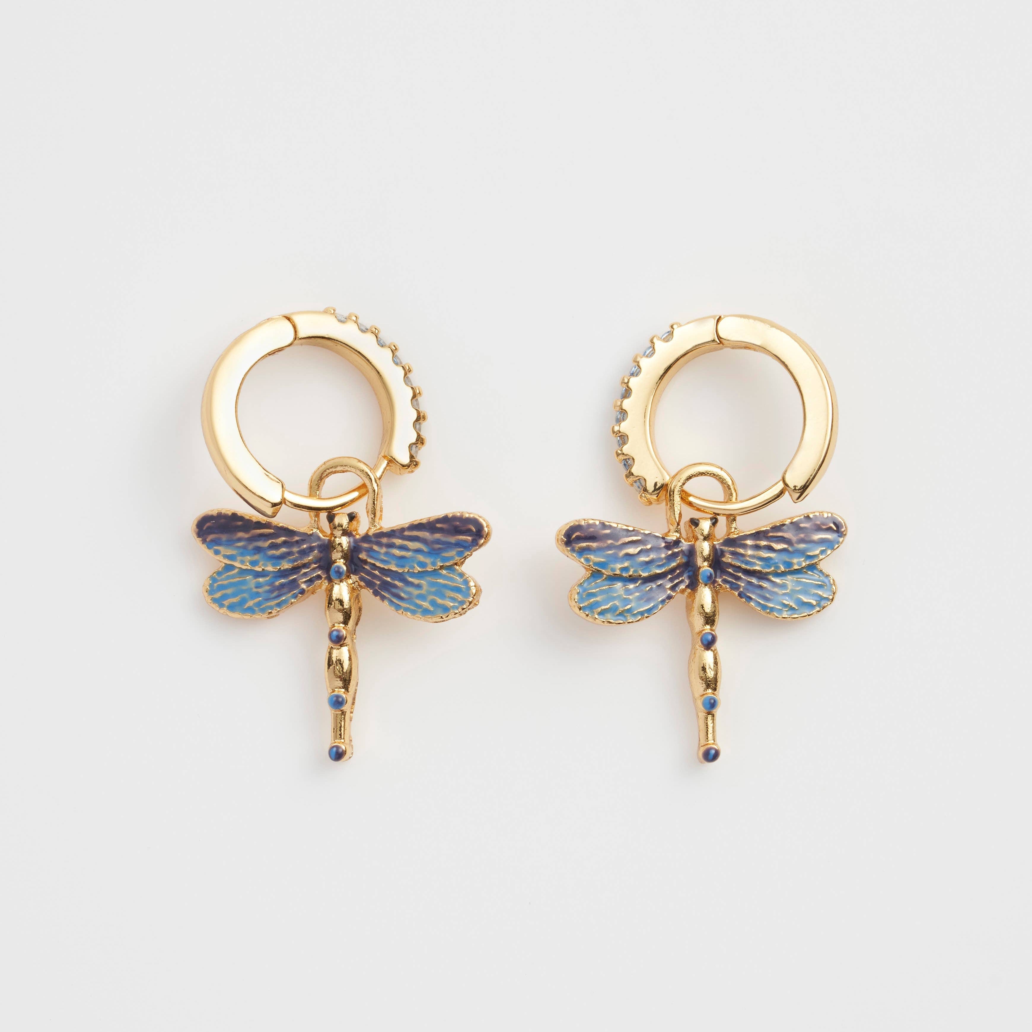 Fable Jewellery - Dragonfly Charm Huggie