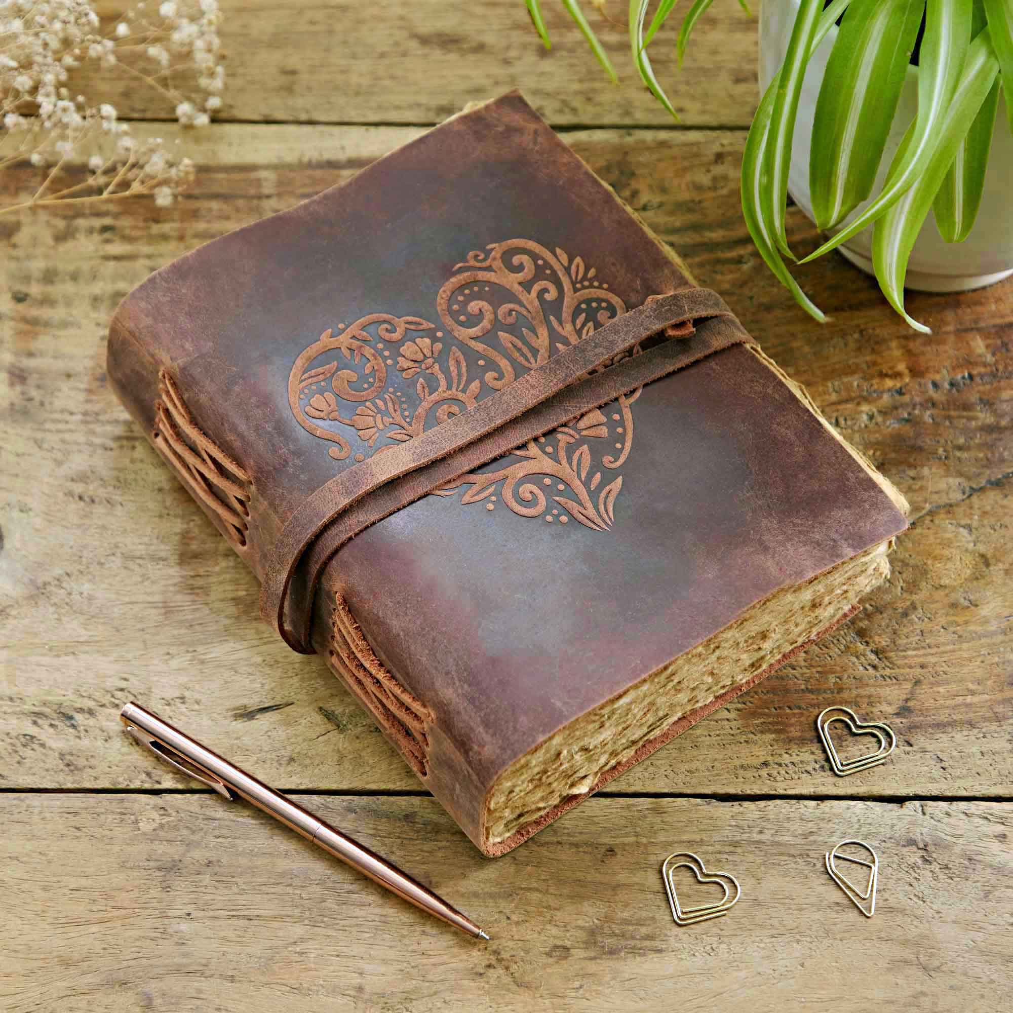 Paper High Journal - Buffalo Leather - Heart