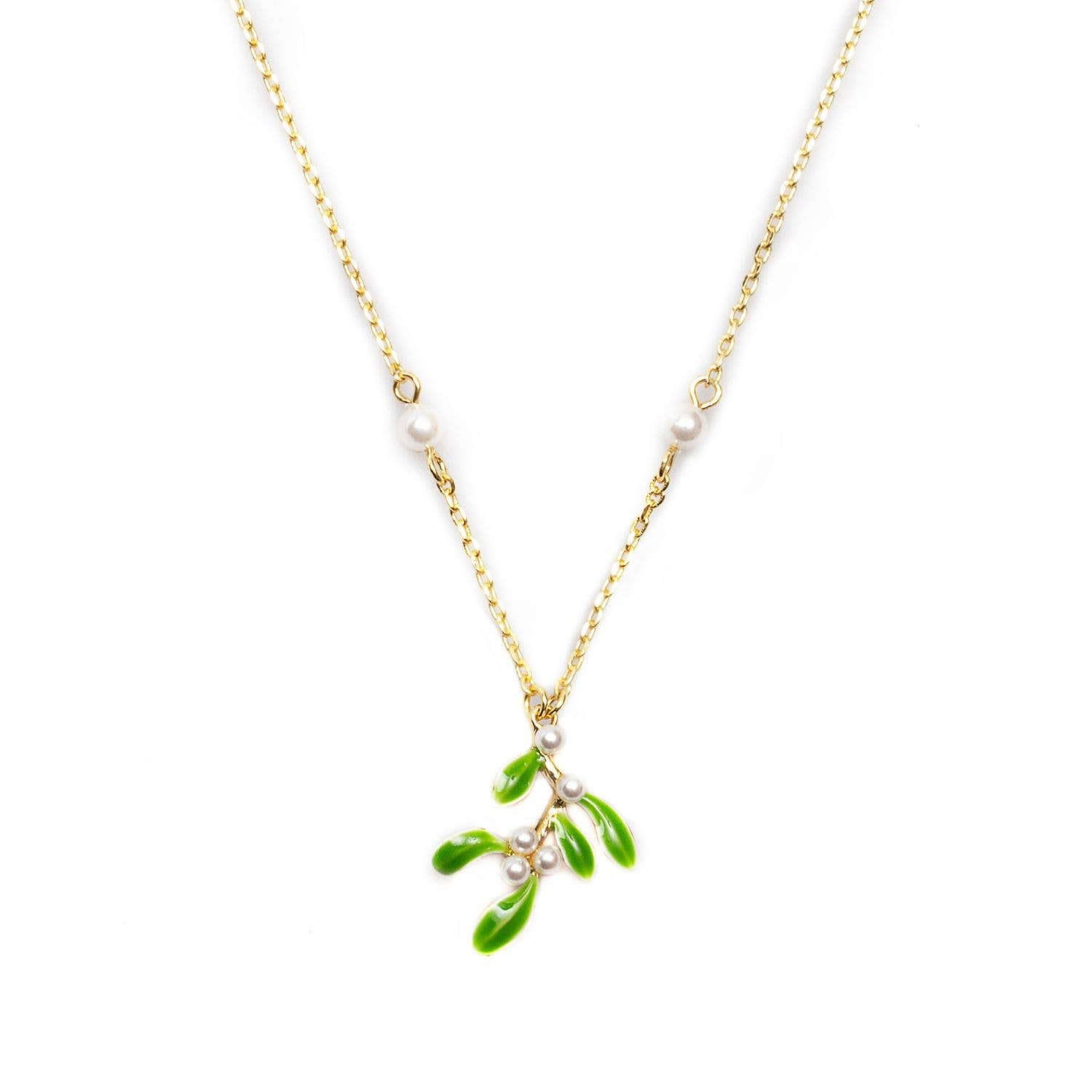 Bill Skinner Necklace - Christmas Mistletoe Pendant
