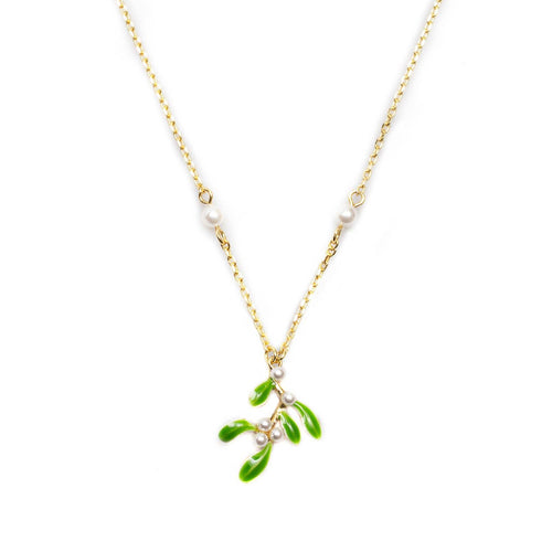 Bill Skinner Necklace - Christmas Mistletoe Pendant