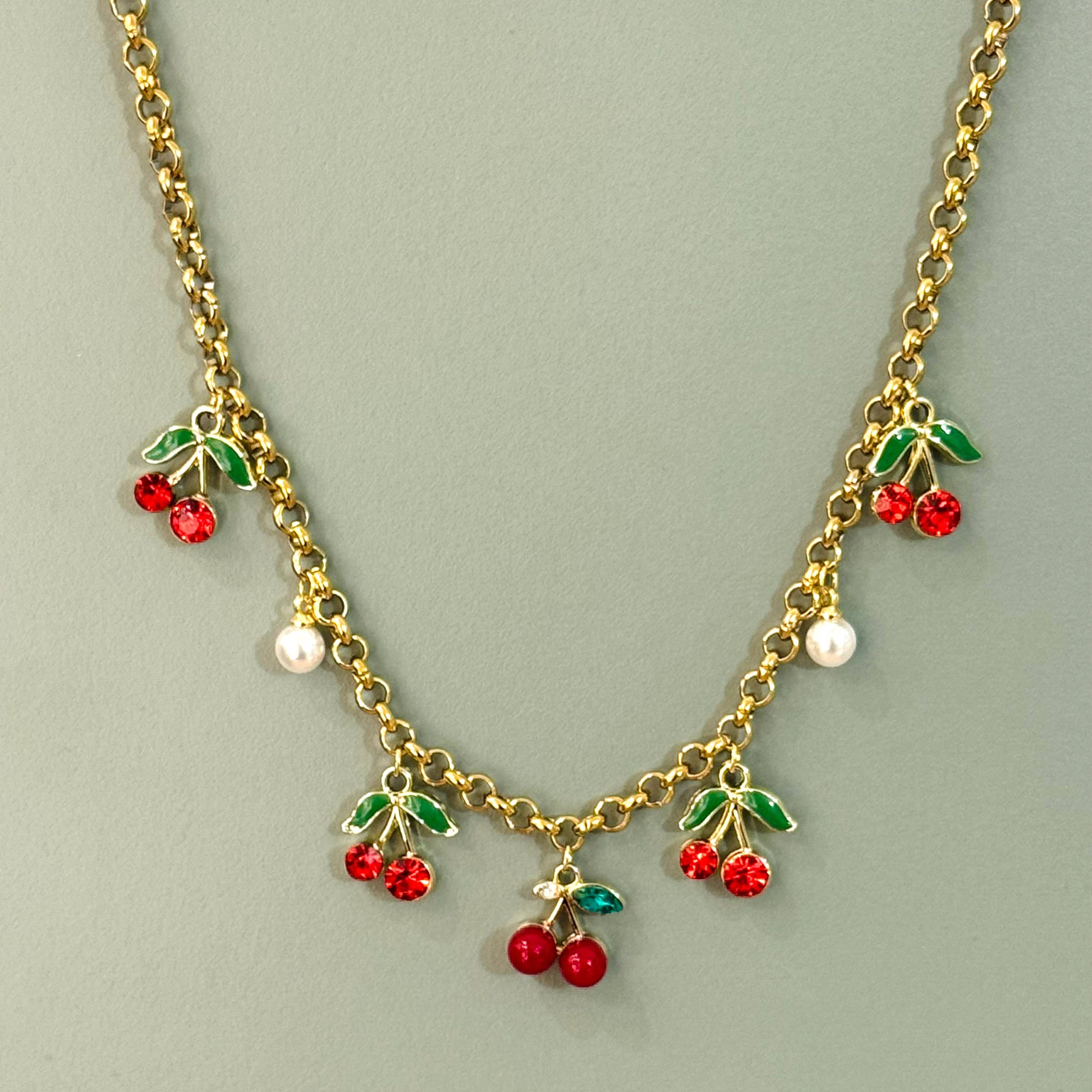 Cassette Barcelona Necklace - Cherry Tree Charm