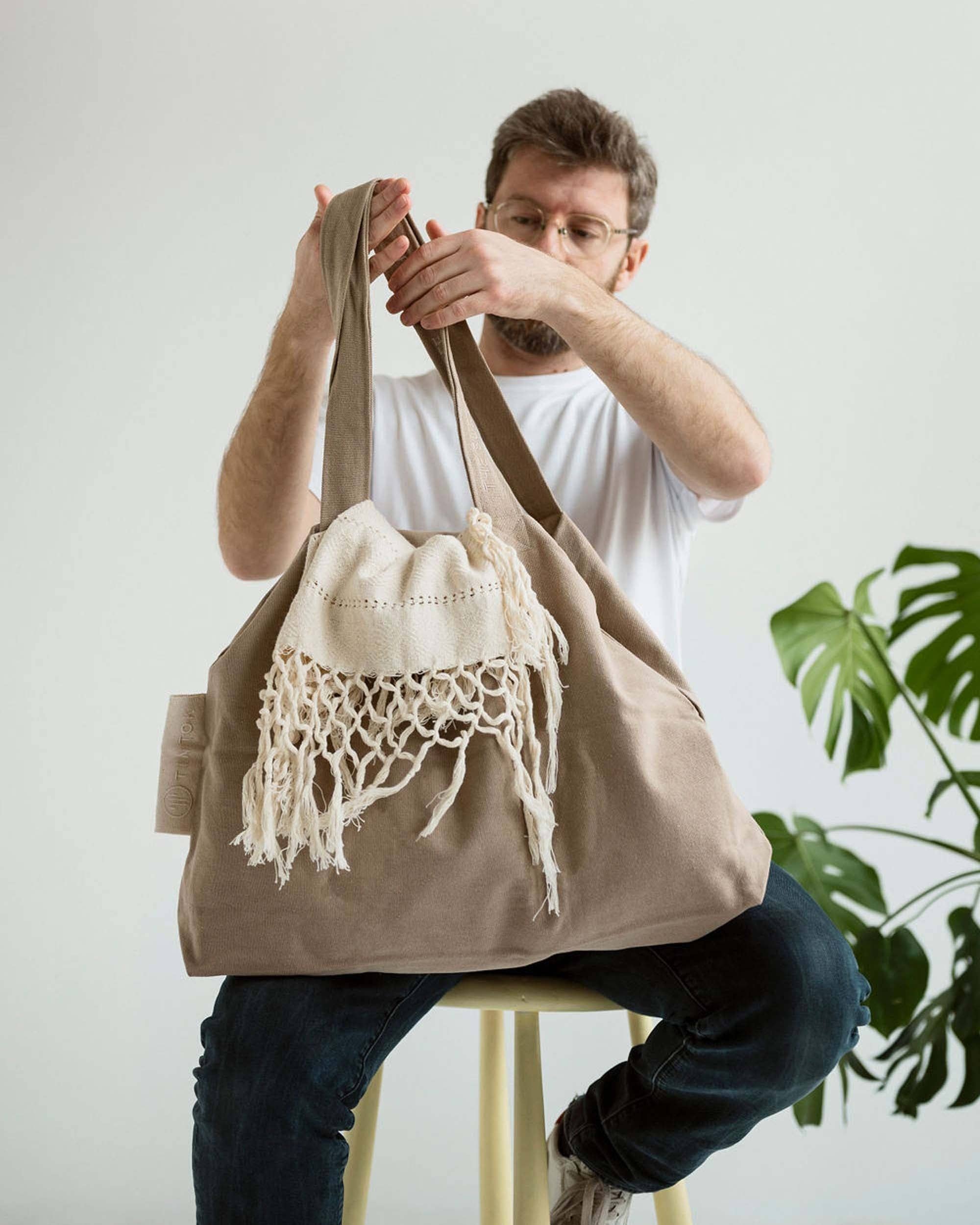 Tintok Rima Canvas Bag - Mocha