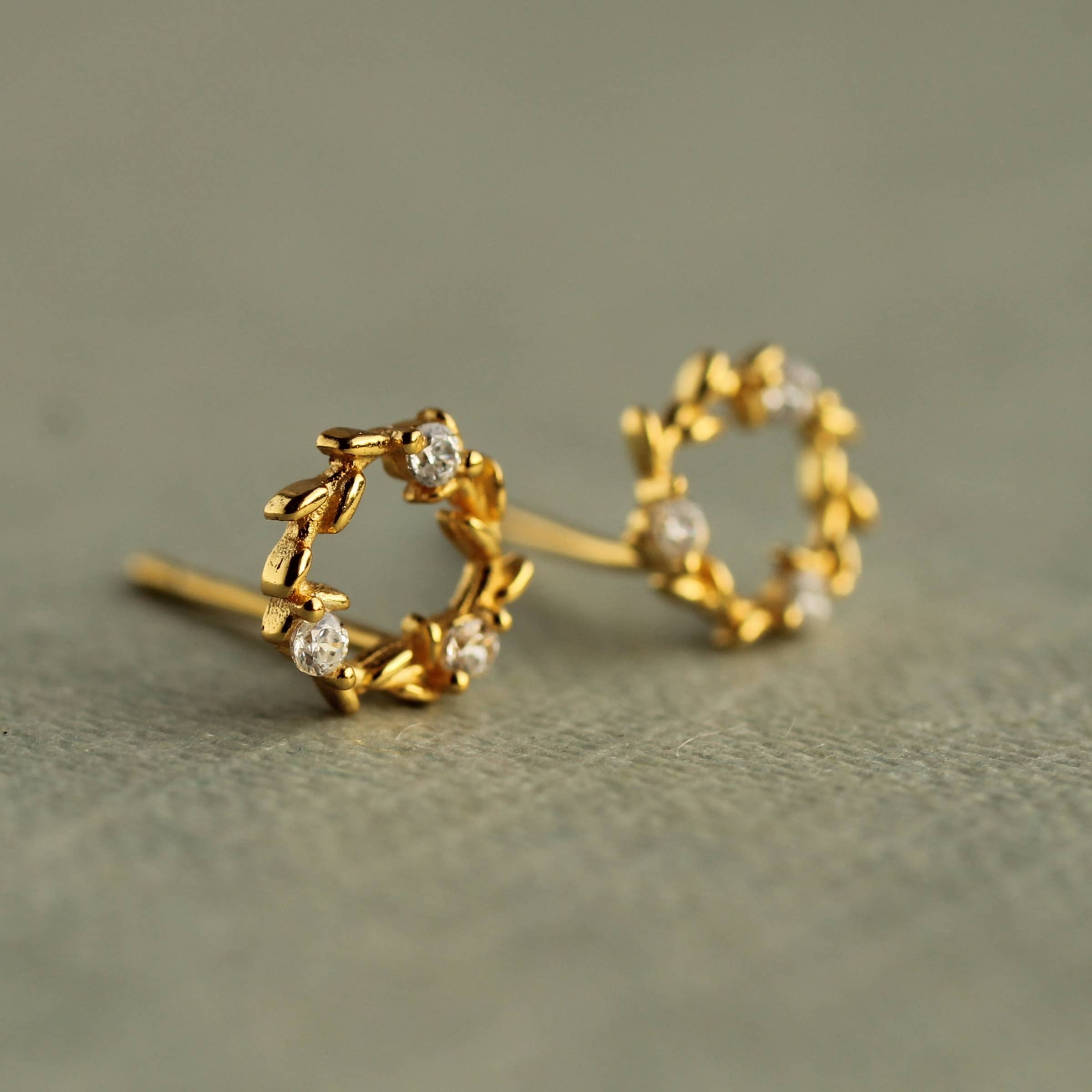 Silk Purse, Sow's Ear Jewellery - Wreath Circle Stud Earrings
