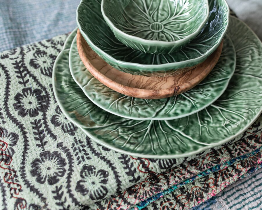Van Verre - Cabbage Dessert Plate - Green