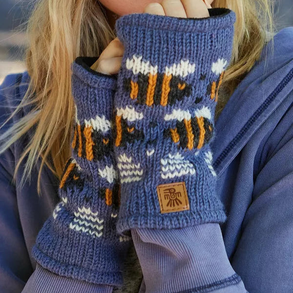 Pachamama Knitted Handwarmers - Beehive