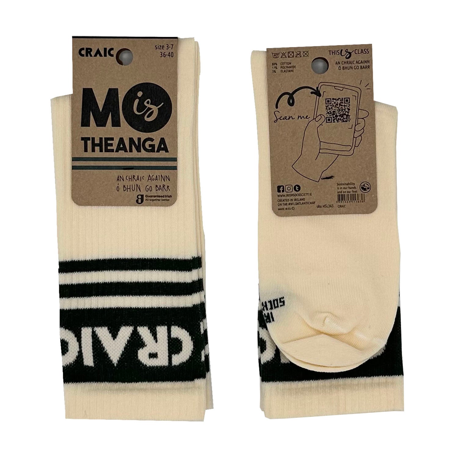Irish Socksciety Socks - Craic - Mo Theanga