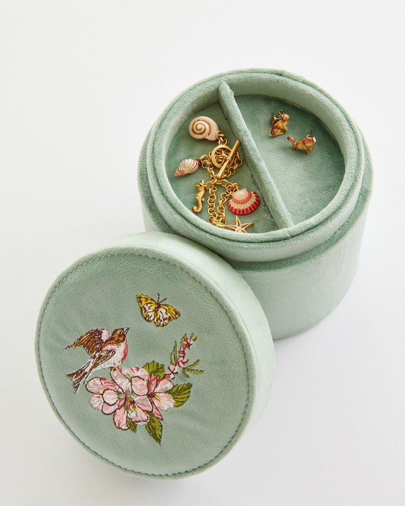 Fable Jewellery Box - Morning Song Bird Embroidered