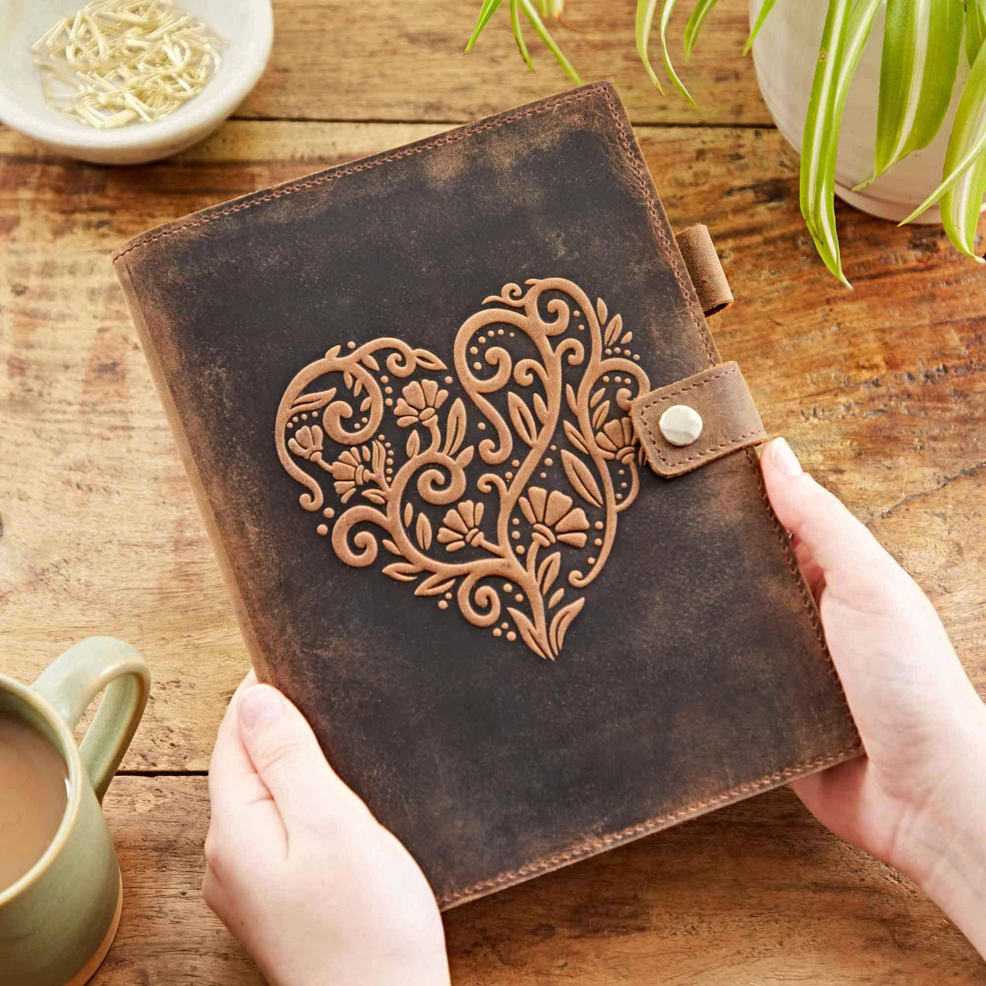 Paper High Journal - Refillable Buffalo Leather - Heart