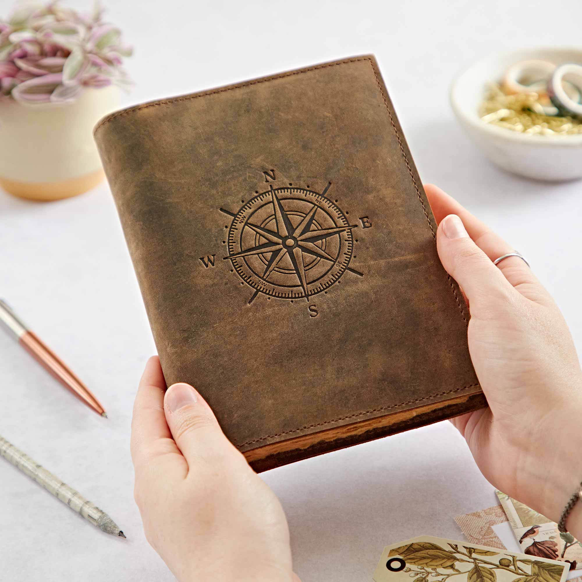Paper High Journal - Buffalo Leather - Compass