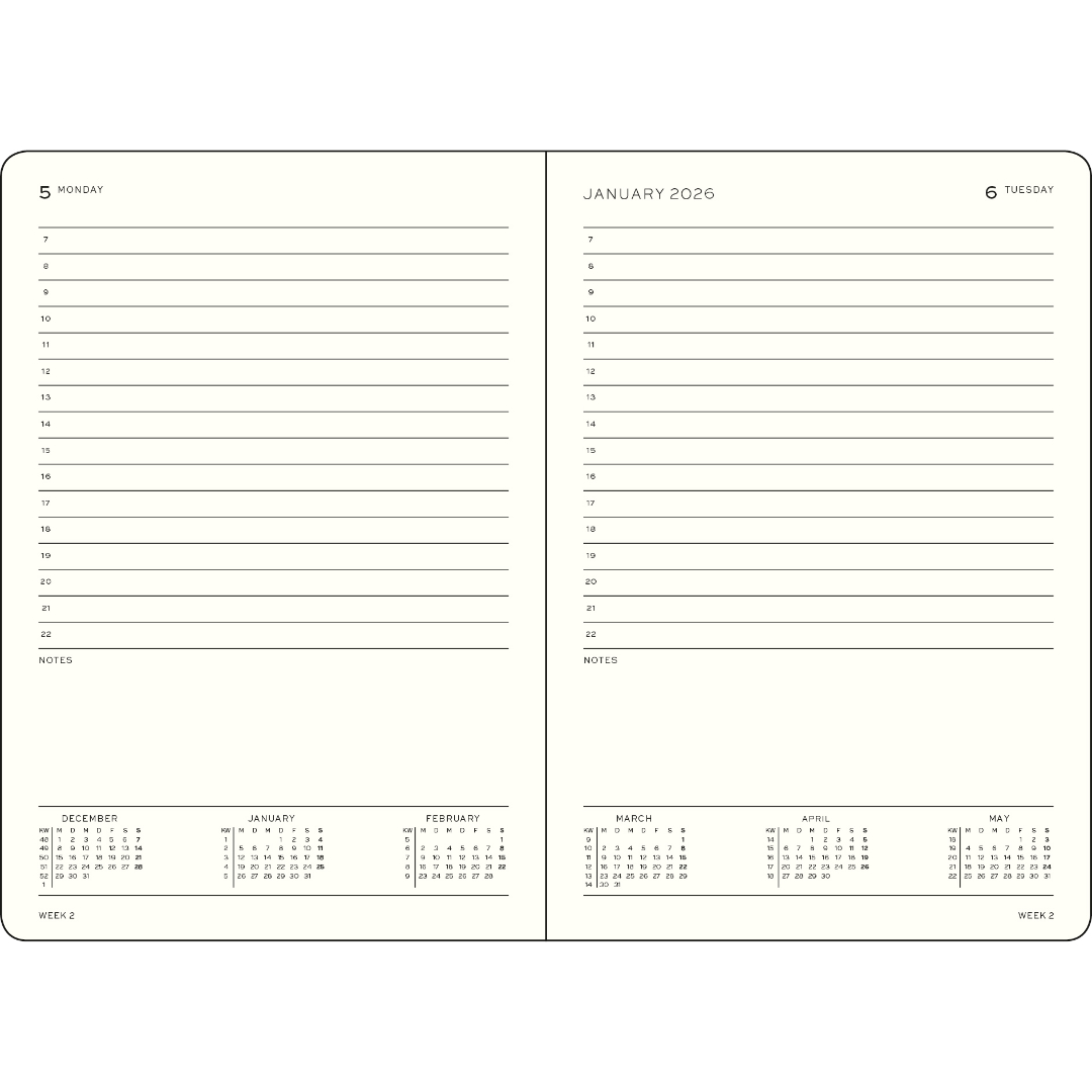 Leuchtturm1917 2026 Diary - Daily Planner A5 Ruled