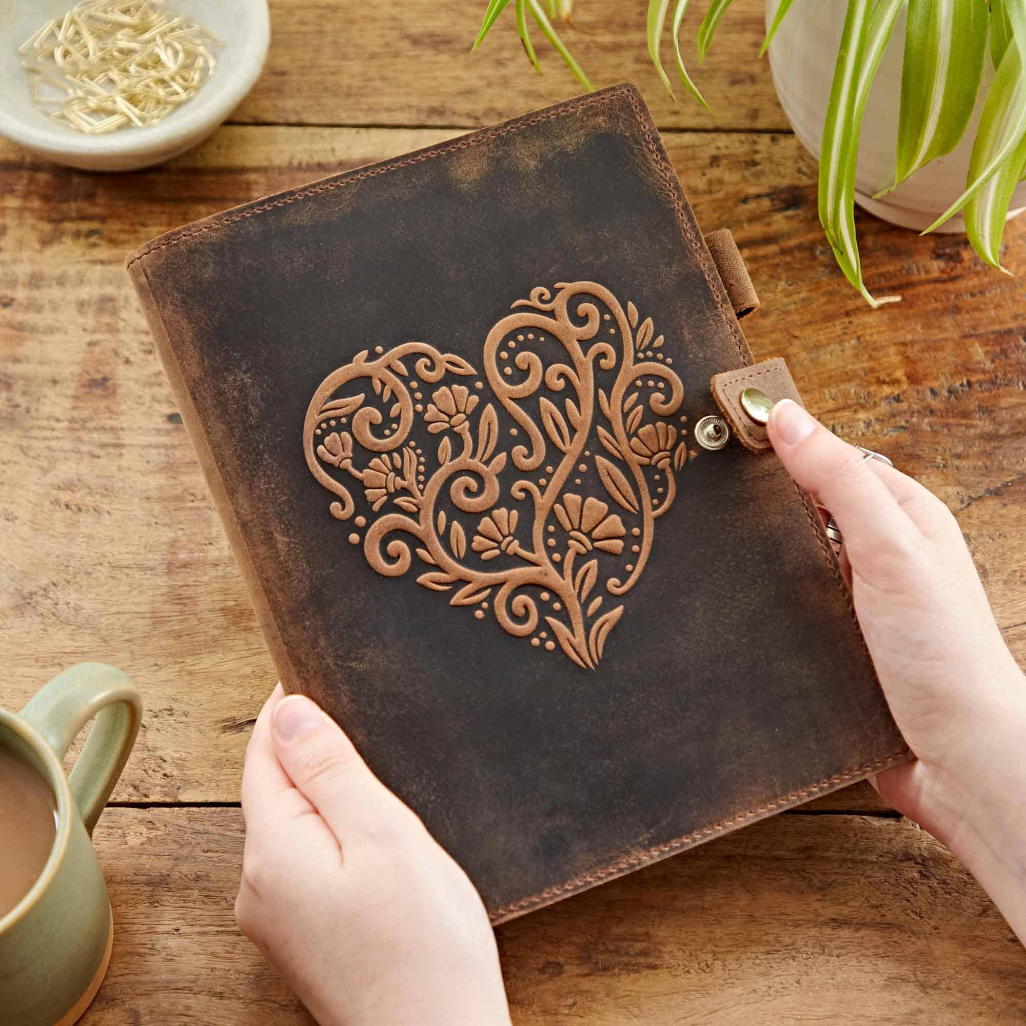 Paper High Journal - Refillable Buffalo Leather - Heart