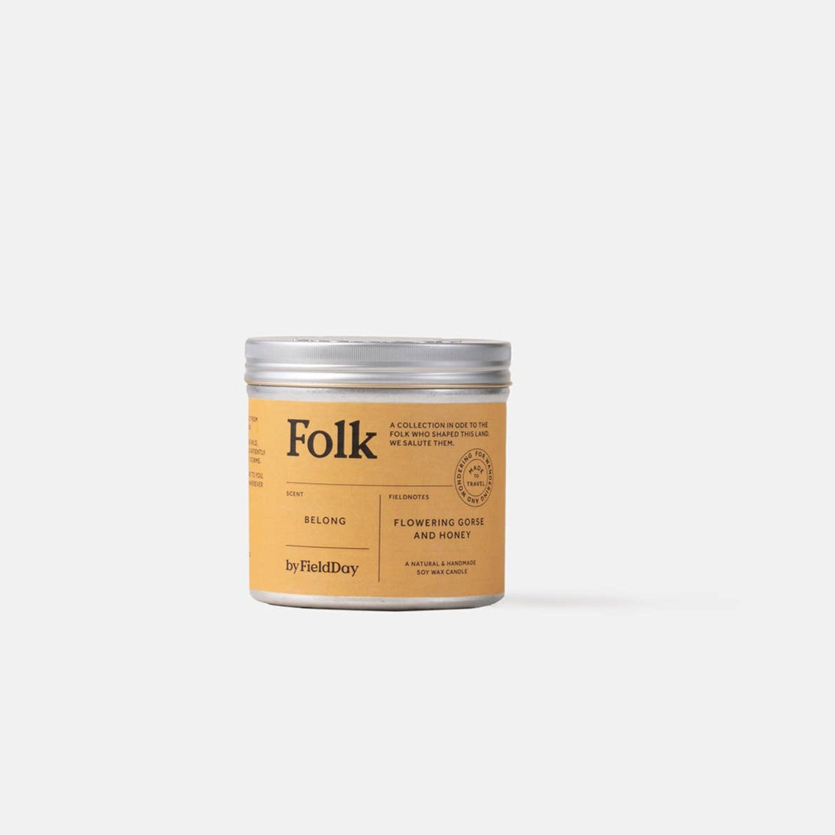 Field Day Folk Tin Candle - Belong (Flowering Gorse and Honey)