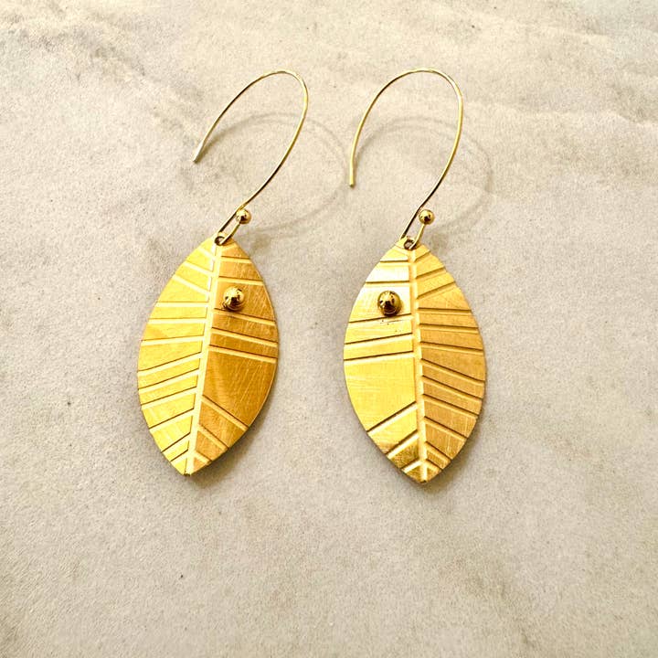 Cassette Barcelona Earrings - Ina Brushed Gold