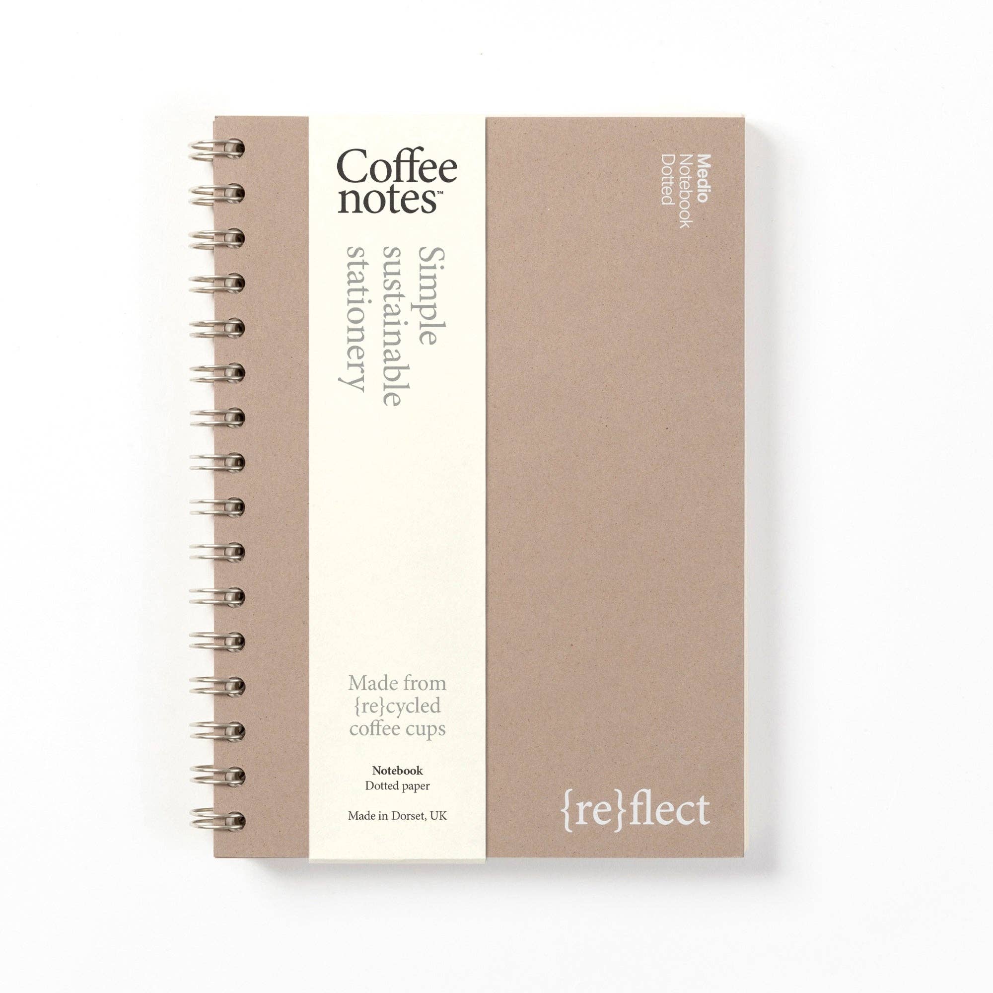 Coffeenotes - Almond Wirebound Notebook (Dotted)