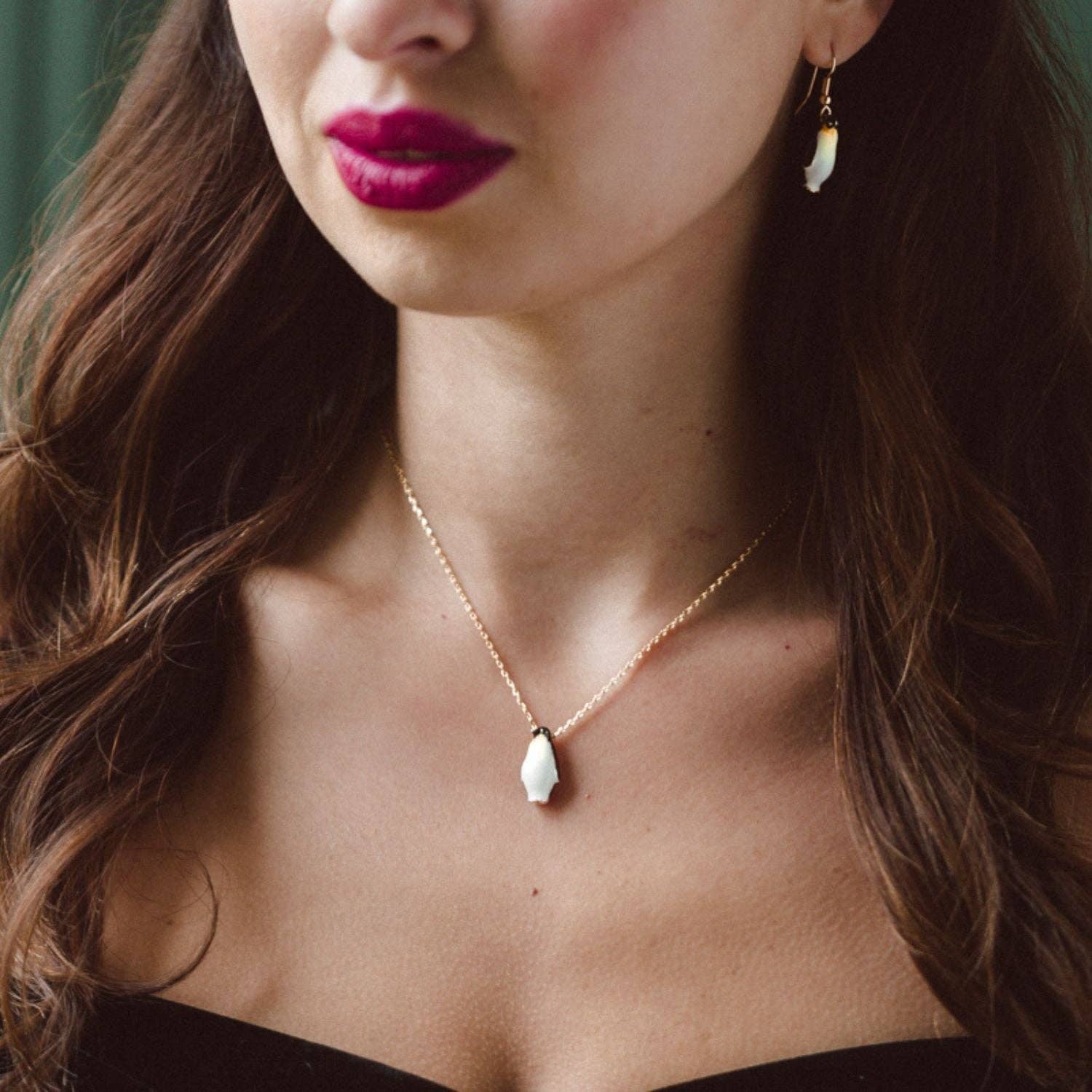 Bill Skinner Earrings - Christmas Penguin Drop