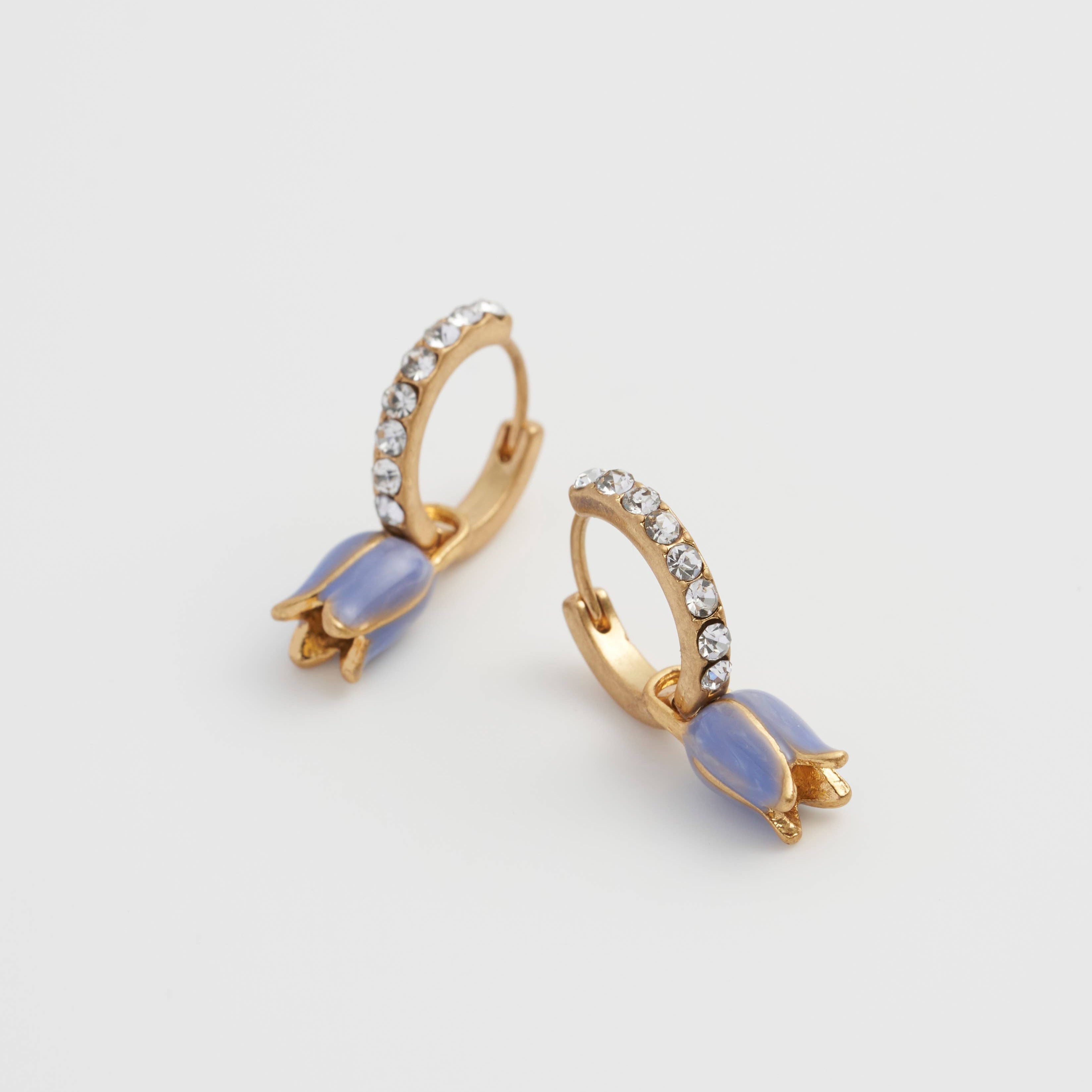 Fable Jewellery - Bluebell Charm Huggie Earrings