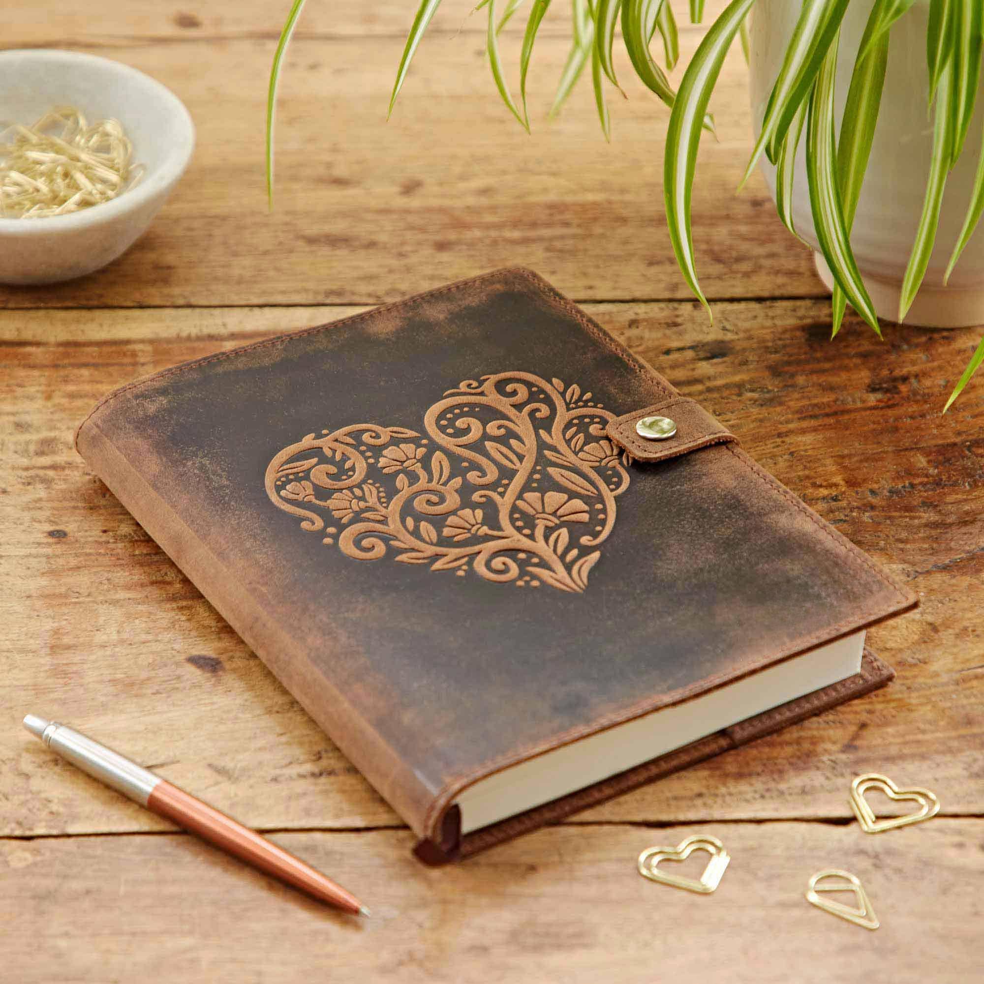 Paper High Journal - Refillable Buffalo Leather - Heart