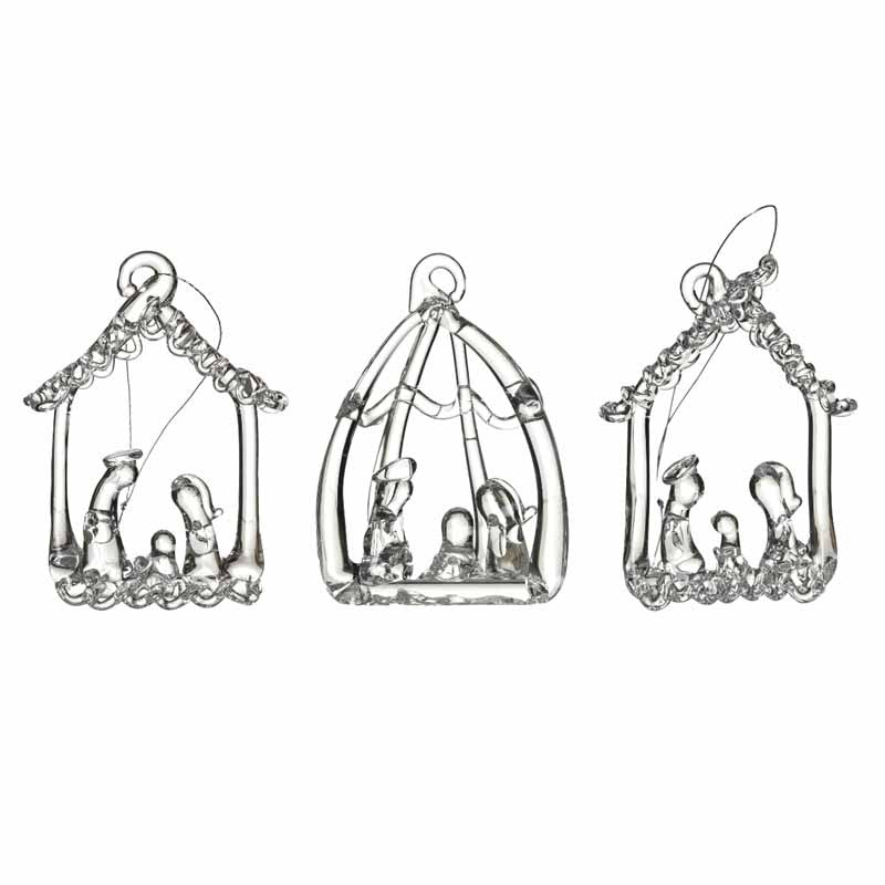 Heaven Sends Christmas Bauble - Glass Nativity Set of 3