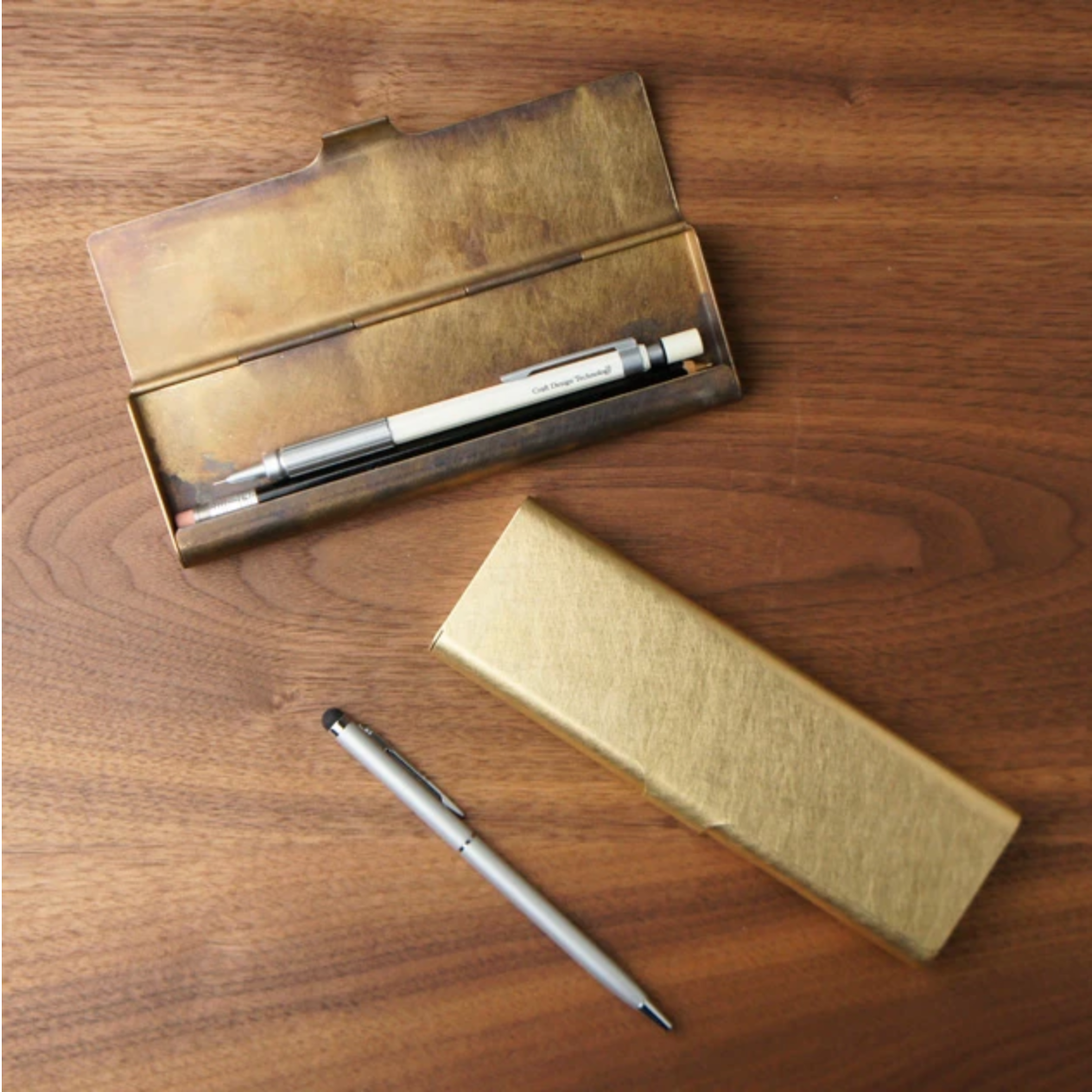 Picus  - Brass Pen Case Rust