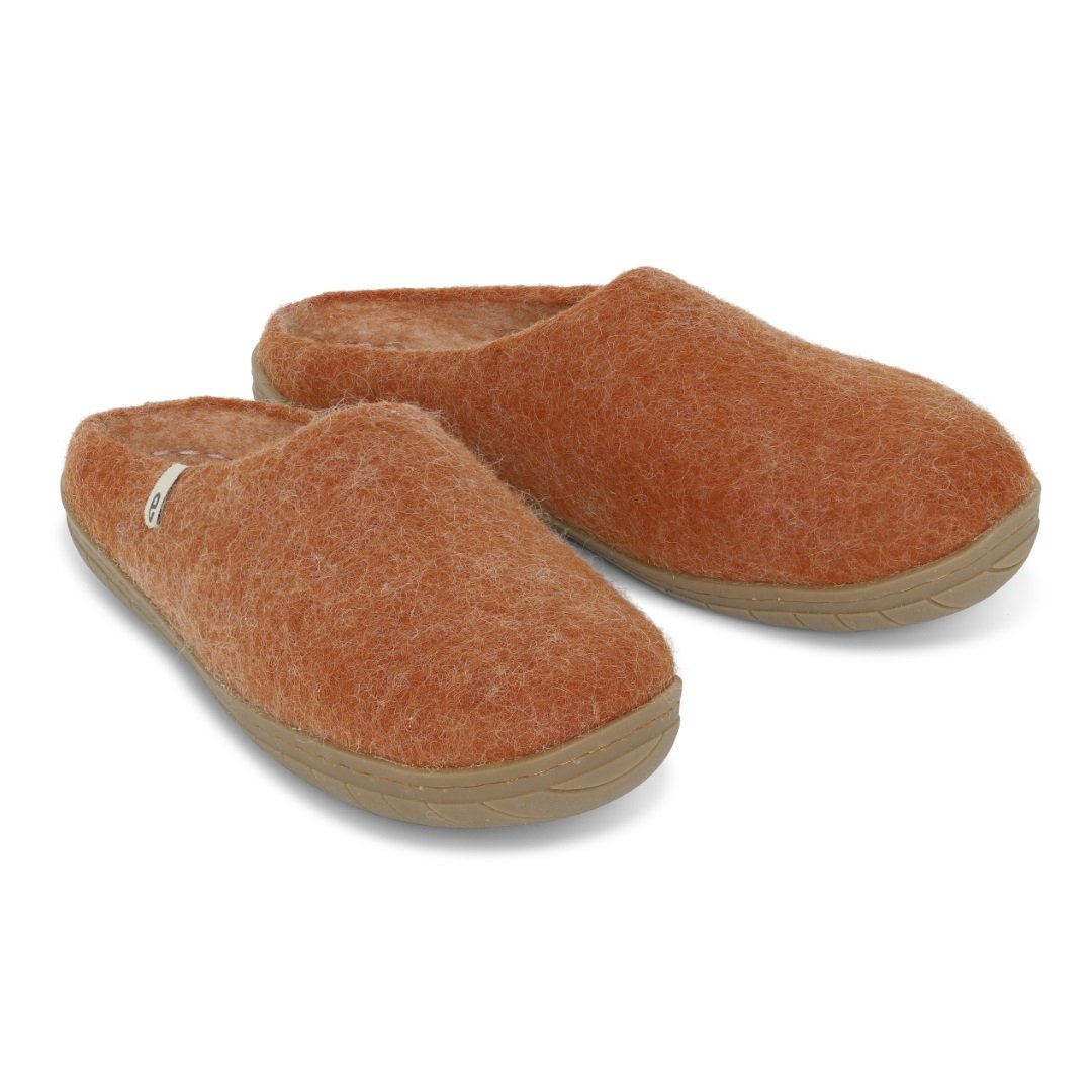 Egos Copenhagen - Handmade Rubber Sole Slippers in Clay