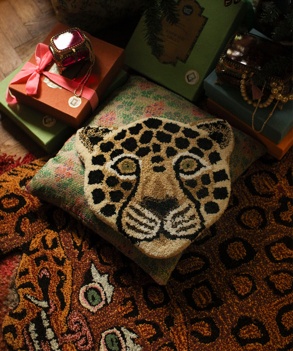 Doing Goods Rug Head - Loony Leopard