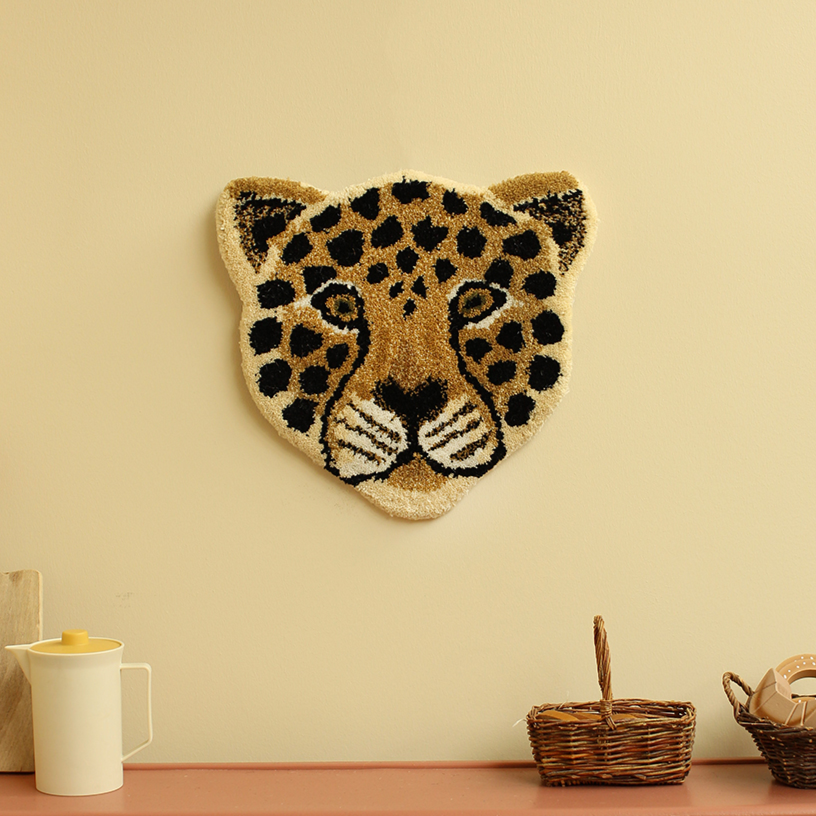 Doing Goods Rug Head - Loony Leopard