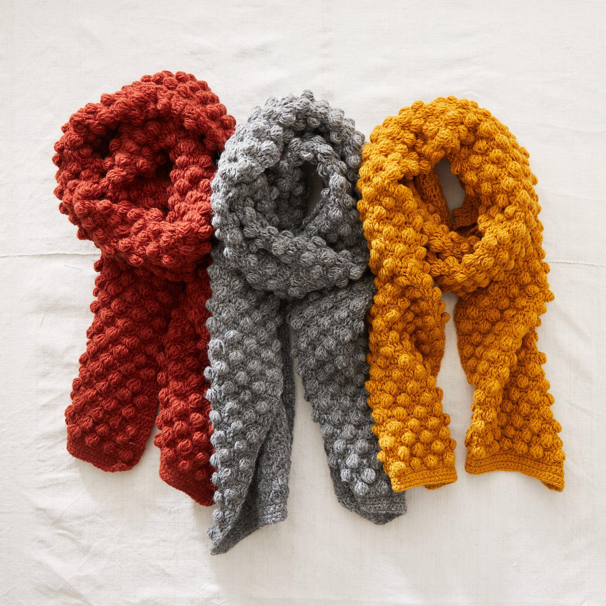 Aura Que Scarf - TEJASEE Chunky Boho Bobble Wool Scarf