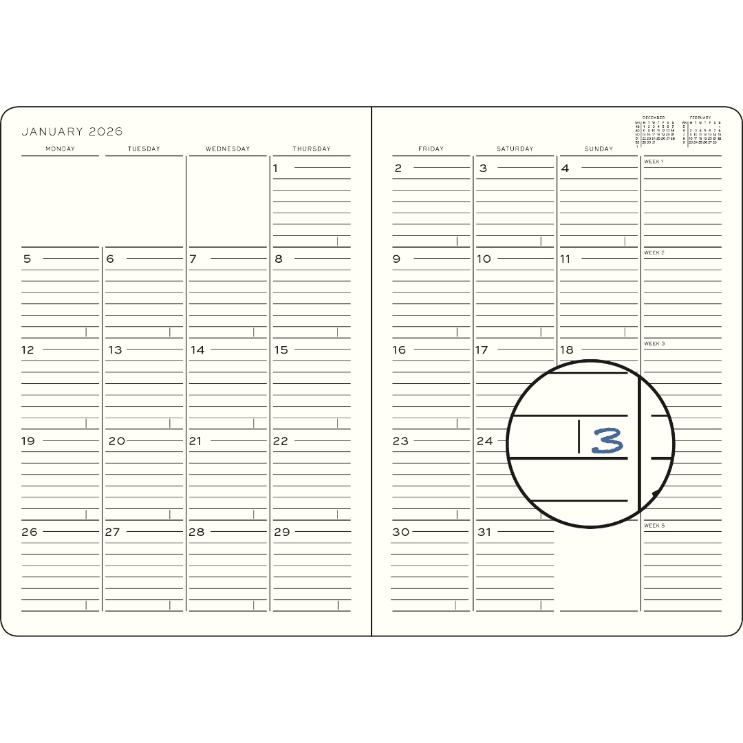 Leuchtturm1917 2026 Diary - Monthly Planner & Notebook B5