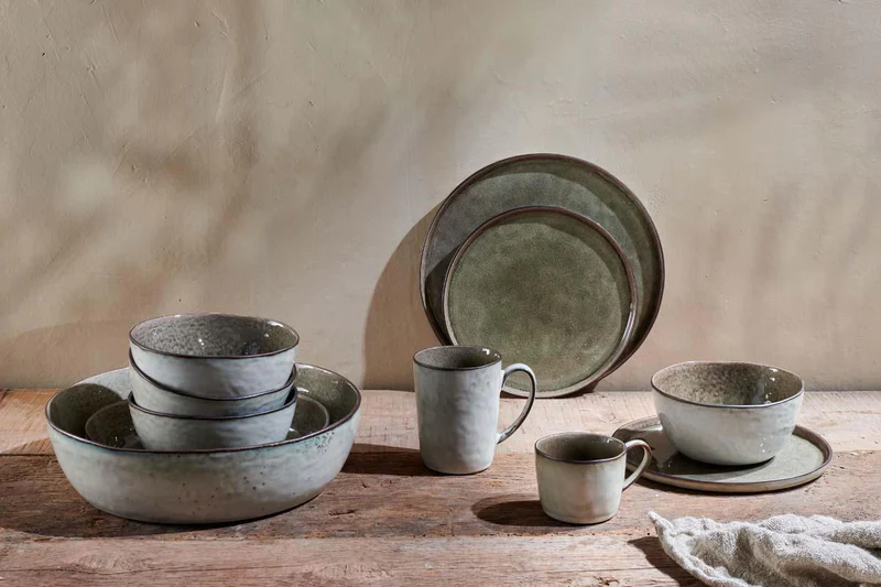 Nkuku Ceramic Mug - Simi Mug - Moss Green