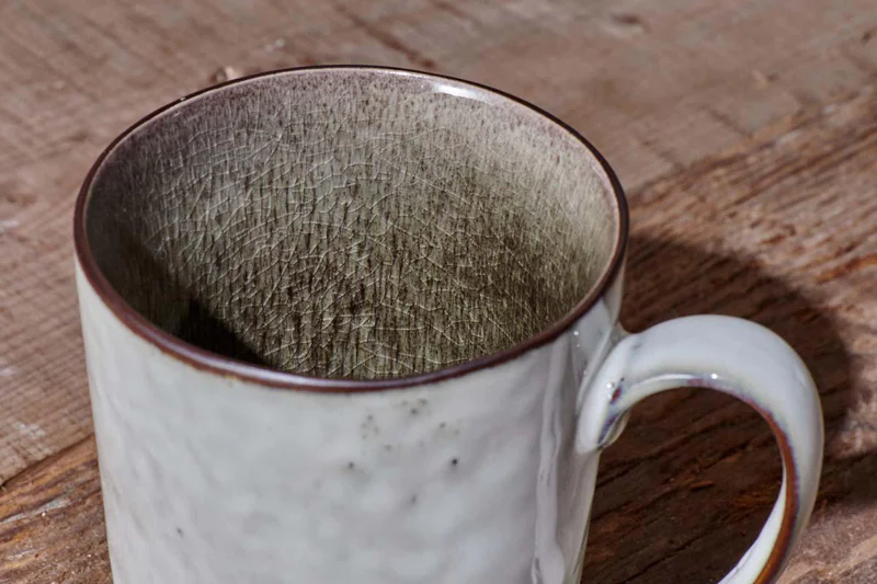 Nkuku Ceramic Mug - Simi Mug - Moss Green