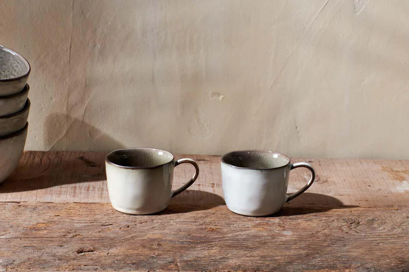 Nkuku Ceramic Mug - Simi Mug - Moss Green
