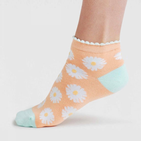 Thought Ladies Socks - Cotton Daisy Floral Ankle Socks