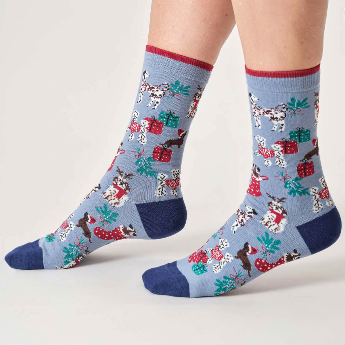 Thought Ladies Socks - Christmas Pet Cotton Socks