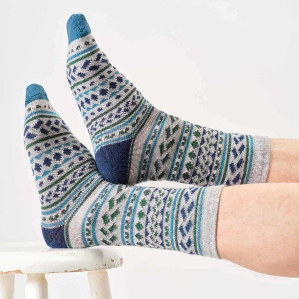 Thought Mens Socks - Erskine Fair Isle Wool Socks