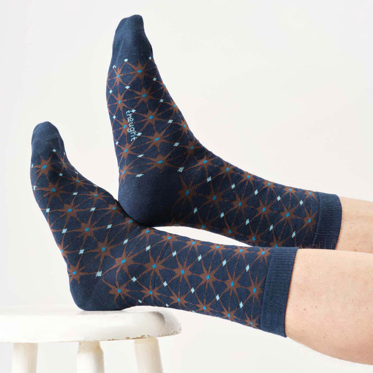 Thought Mens Socks - Geo Star Bamboo Socks